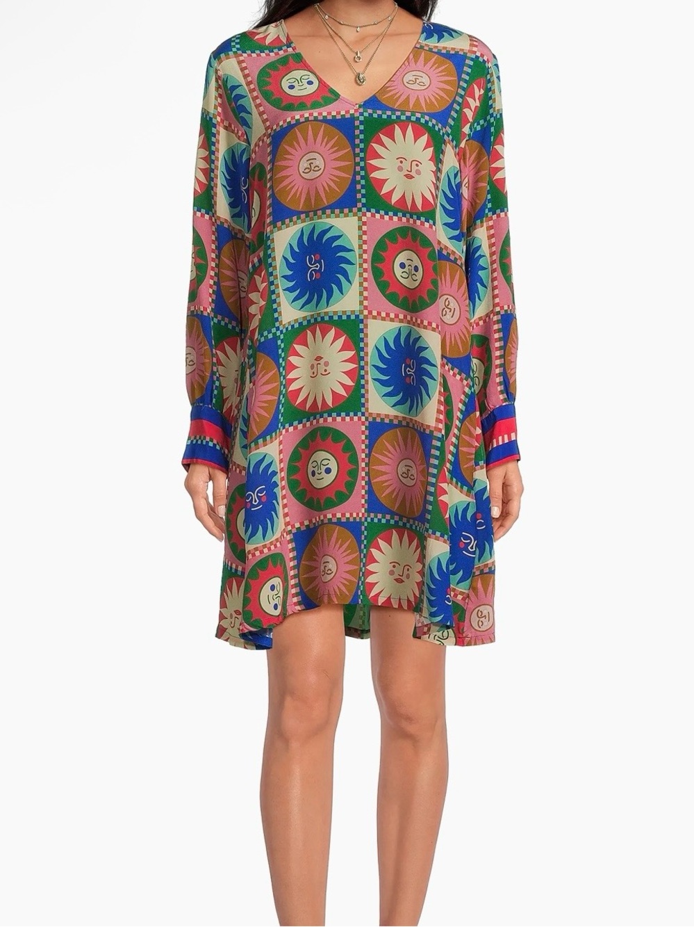 JOHNNY WAS Lionora Silk Swing Dress